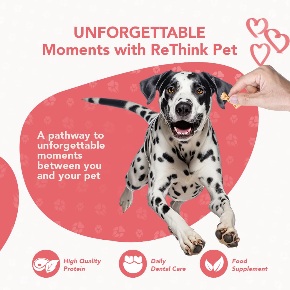 ReThink Pet Premium Honeycomb Bone Treats for Dogs, Highly Digestible & Natural Dog Treats with Irresistible Flavor That Help Reduce Plaque & Tartar Buildup, 11 Count