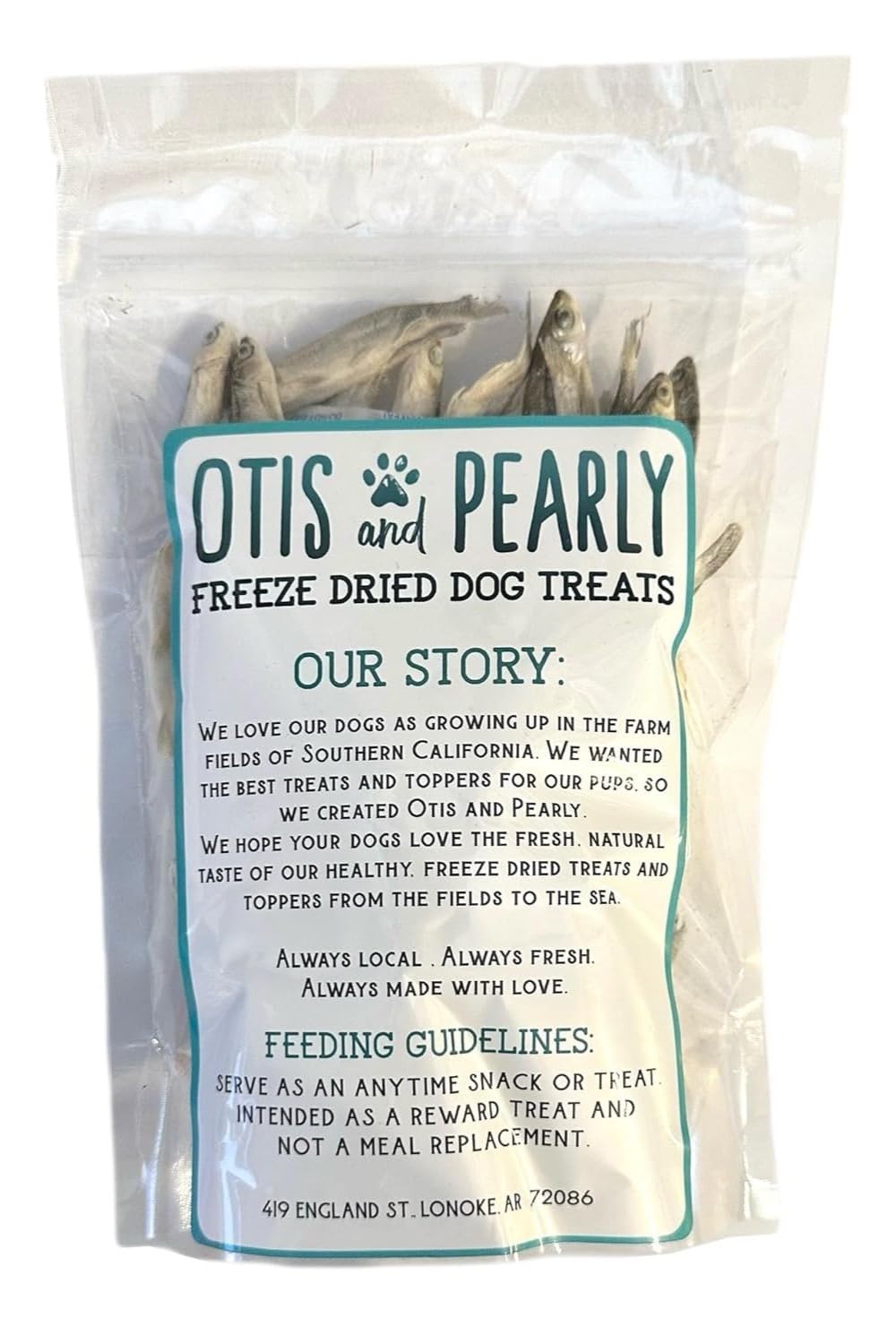 Otis & Pearly Freeze Dried Minnow Dog Treats - Single Ingredient, Made in USA - Healthy Protein Treat for Small, Medium, Large Breeds, 2oz