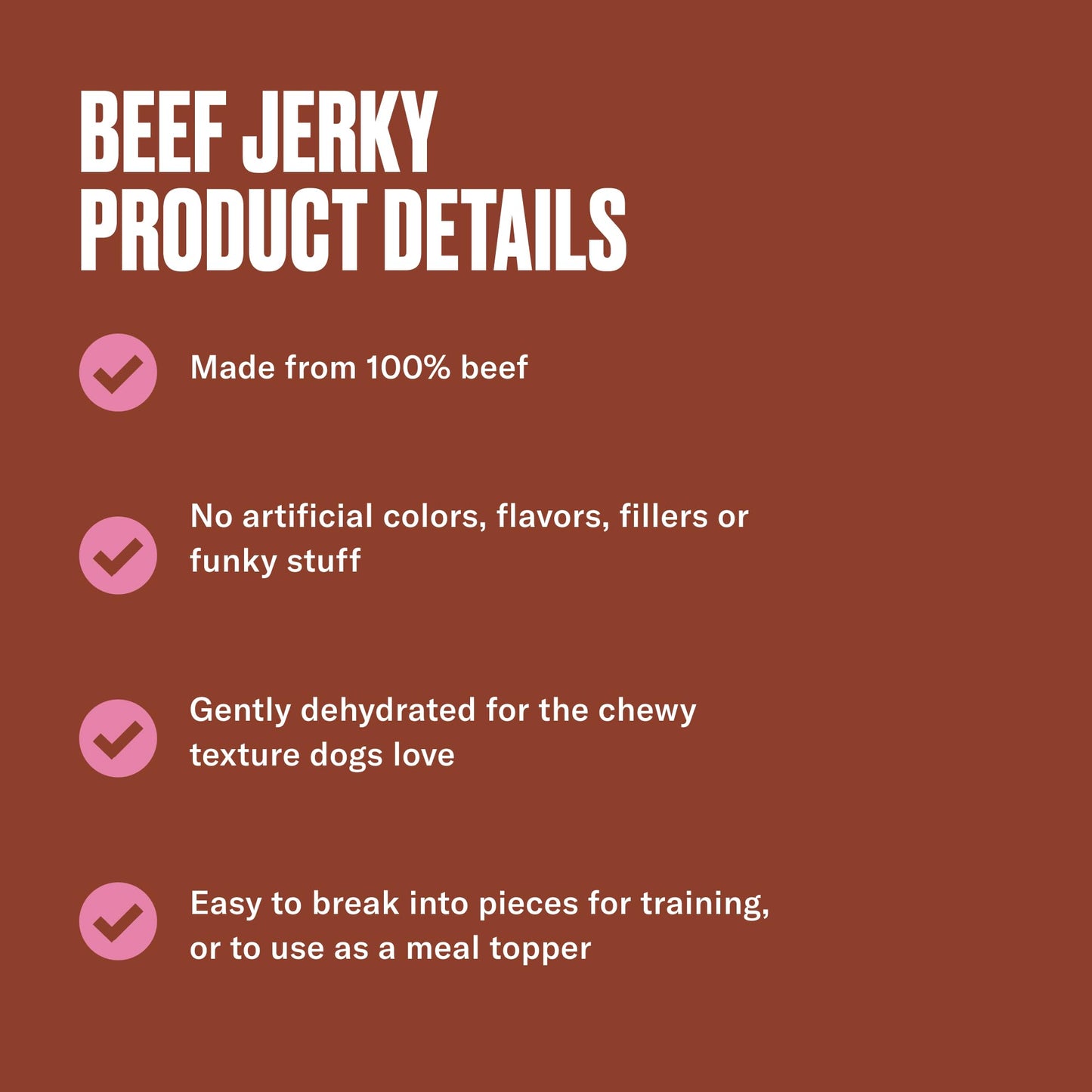 Nom Nom Beef Jerky Treats - All-Natural Dog Snacks for Training, Rewards, and Mealtime Toppers - Non-GMO, No Fillers, Preservatives or Added Ingredients - Prepared in The USA for Dogs