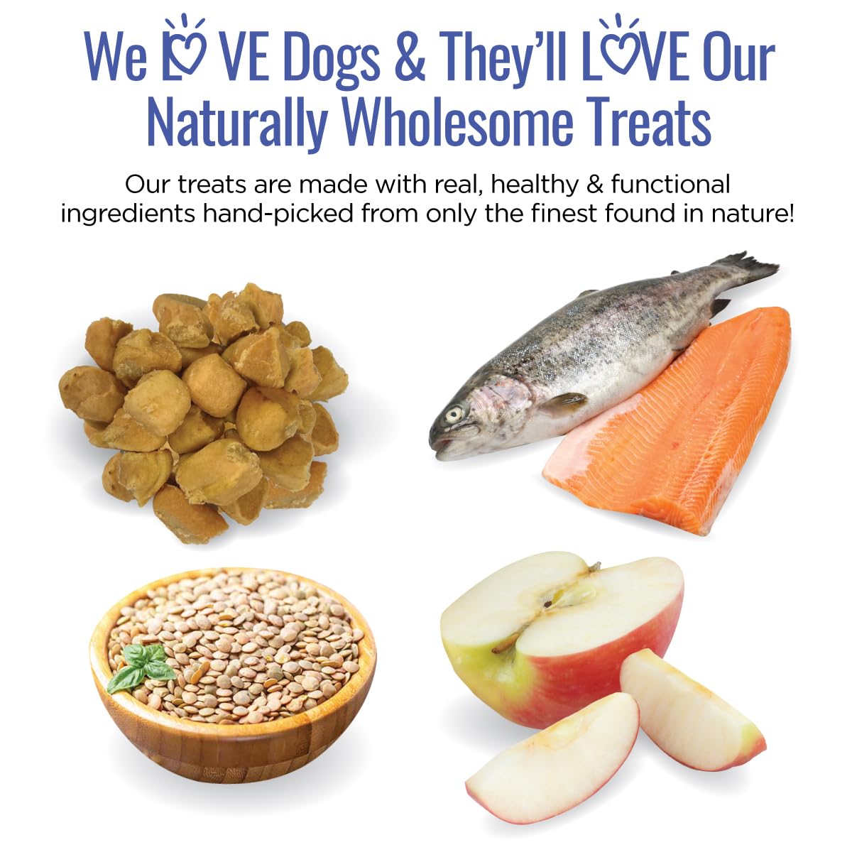 Smart Cookie All Natural Soft Dog Treats - Trout & Apple - Healthy Dog Treats for Allergies, Sensitive Stomachs - Chewy, Grain Free, Human-Grade, Made in The USA - 5oz Bag