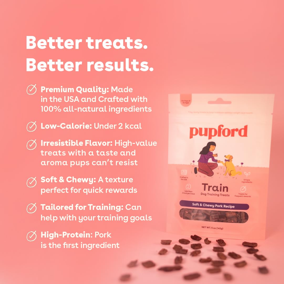 Pupford Soft & Chewy Training Treats for Dogs & Puppies (Pork, 10 oz)