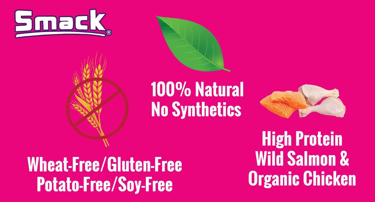 Smack Pet Food Organic Raw Dehydrated Dog Food Grain-Free, Gluten-Free, Raw Food for Dogs (Very Berry Chicken, 8.8 Ounce