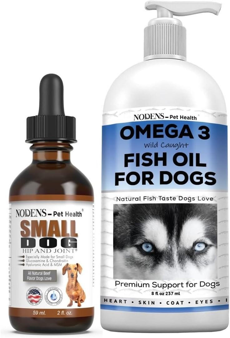 Nodens Small Dog Glucosamine and Omega-3 Fish Oil for Complete Nutritional Support for Hip and Joint Mobility