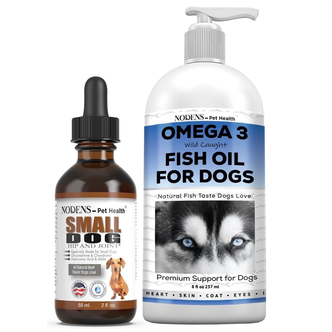 Nodens Small Dog Glucosamine and Omega-3 Fish Oil for Complete Nutritional Support for Hip and Joint Mobility