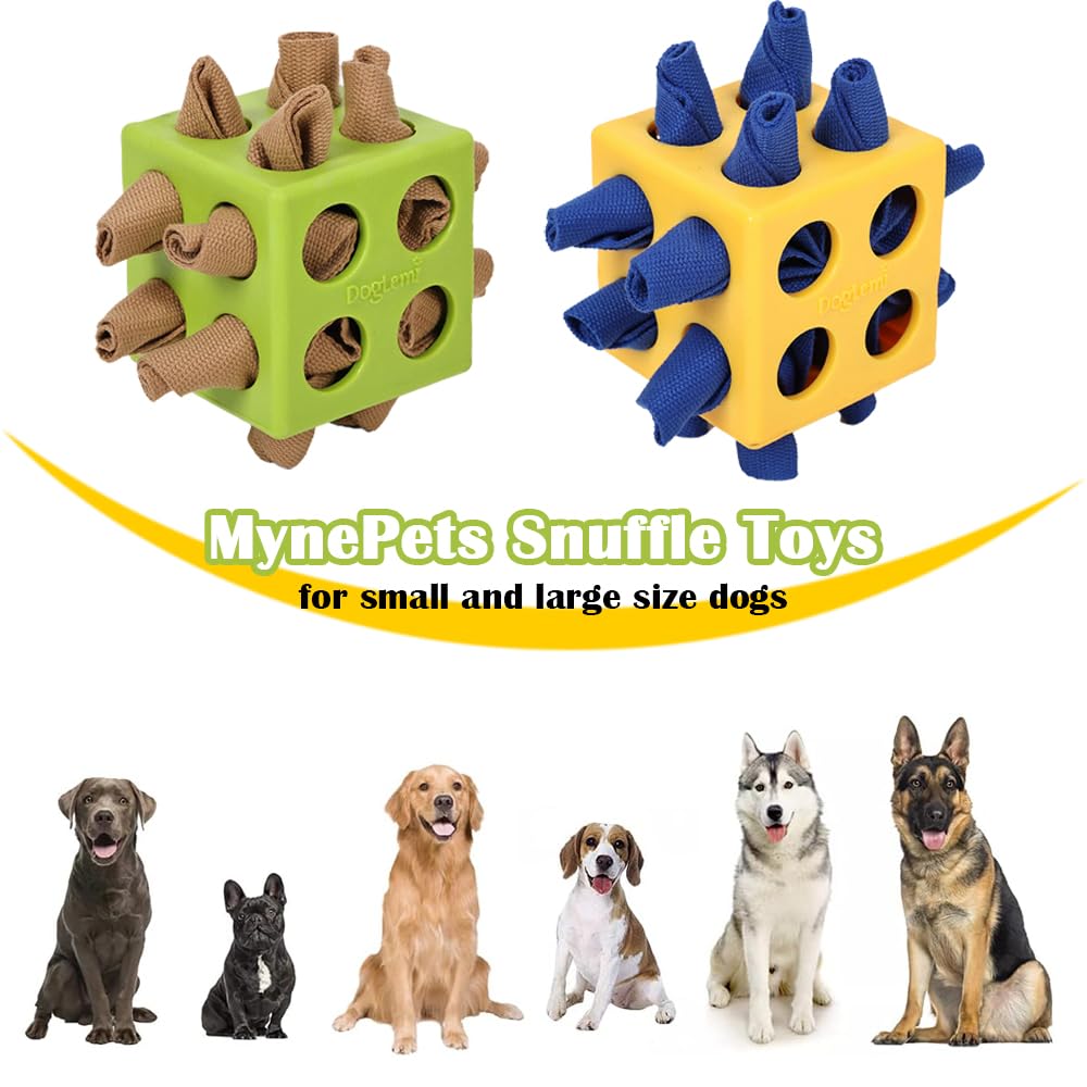 MynePets Dog Puzzles, Interactive Snuffle Toys for Dogs, Slow Eating and Keep Busy, Encourage Natural Foraging Skills, Relieve Boredom, 3 Pack Dog Chew Toys for Aggressive Chewers