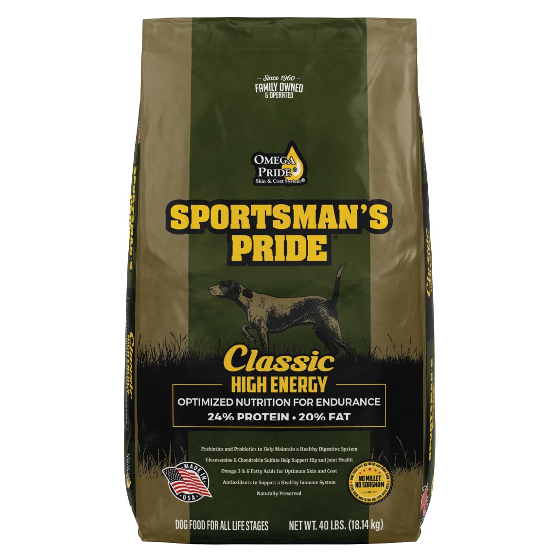 Sportsman's Pride Classic 24/20 High Energy Dry Dog Food, 40-lb Bag