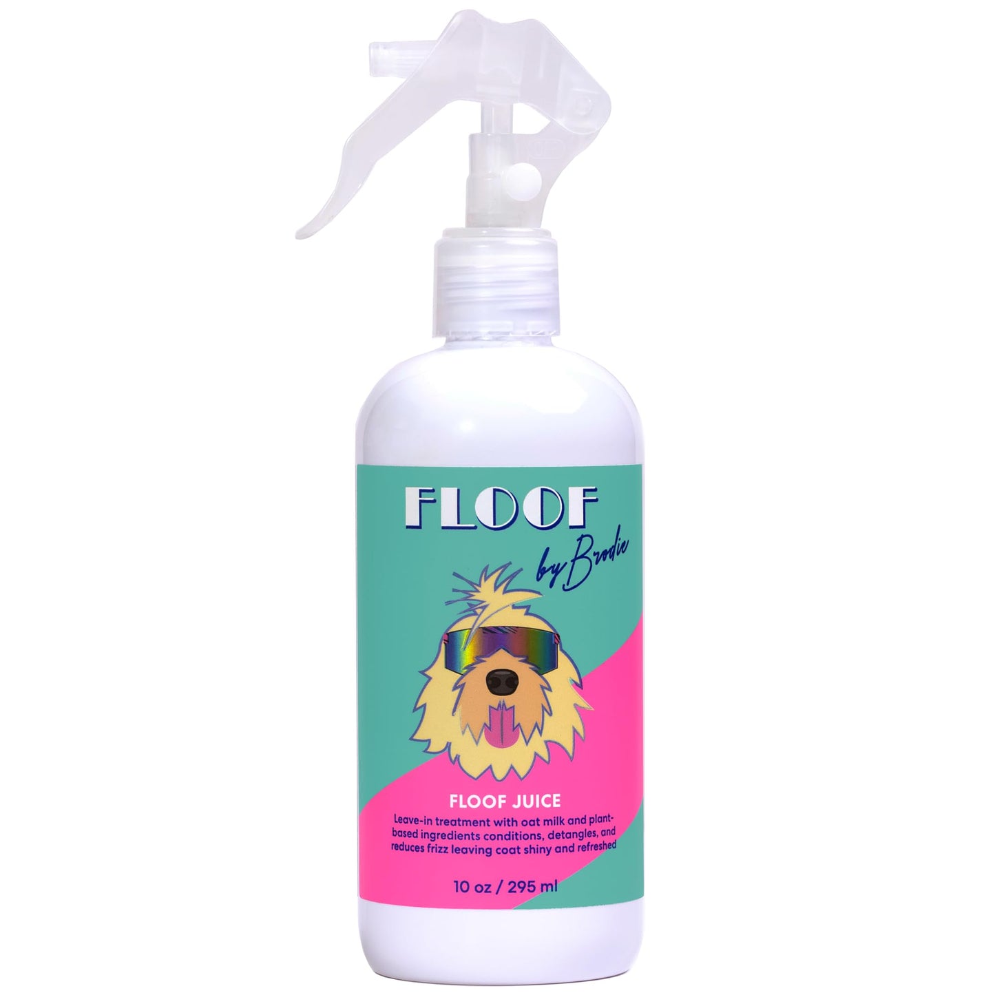 Floof by Brodie Floof Juice Dry Shampoo for Dogs - Hypoallergenic Conditioning Detangling - No Rinse Spray for Odor Control for Smelly Dogs, Waterless - Made in USA (10oz)