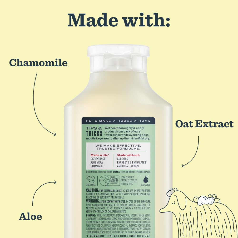 MRS. MEYER'S Clean Day 3 in 1 Dog Shampoo, Sweet Chamomile Scent, 14oz