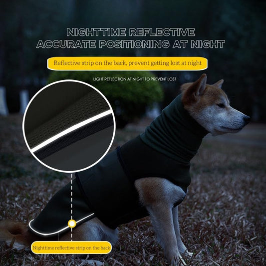 LAROTSUBA Dog Anxiety Relief Coat,Anxiety Jacket for Dogs,Dog Calming Vest,Adjustable Dogs Anxiety Calming Wrap for Fireworks,Thunderstorm,Travel,Separation（Military Green XL）
