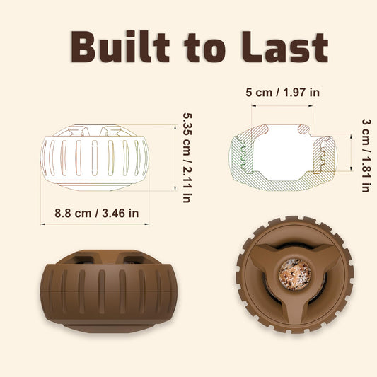 TAILGLEE Dog Toy, Compatible with Woof Pops, Medium Large Dogs Frozen Treat Toy Holder Treat Dispensing Dog Toy Dog Freezer Molds Fillable Rubber Dog Toys Long-Lasting, Brown