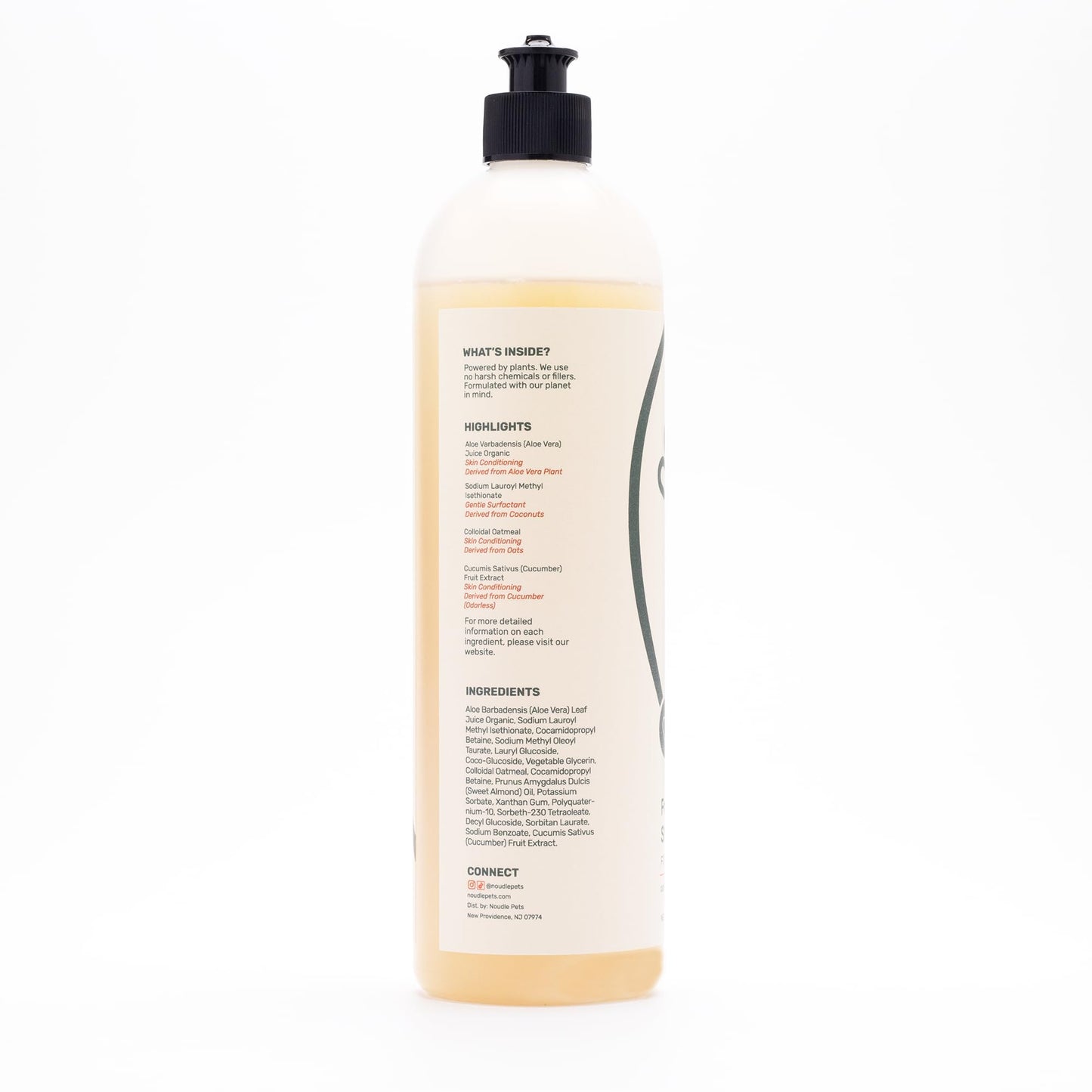 Noudle Pets - Fragrance Free Shampoudle, 16oz, Moisturizing and Gentle Natural pet Shampoo with Aloe, Coconut, and Oatmeal