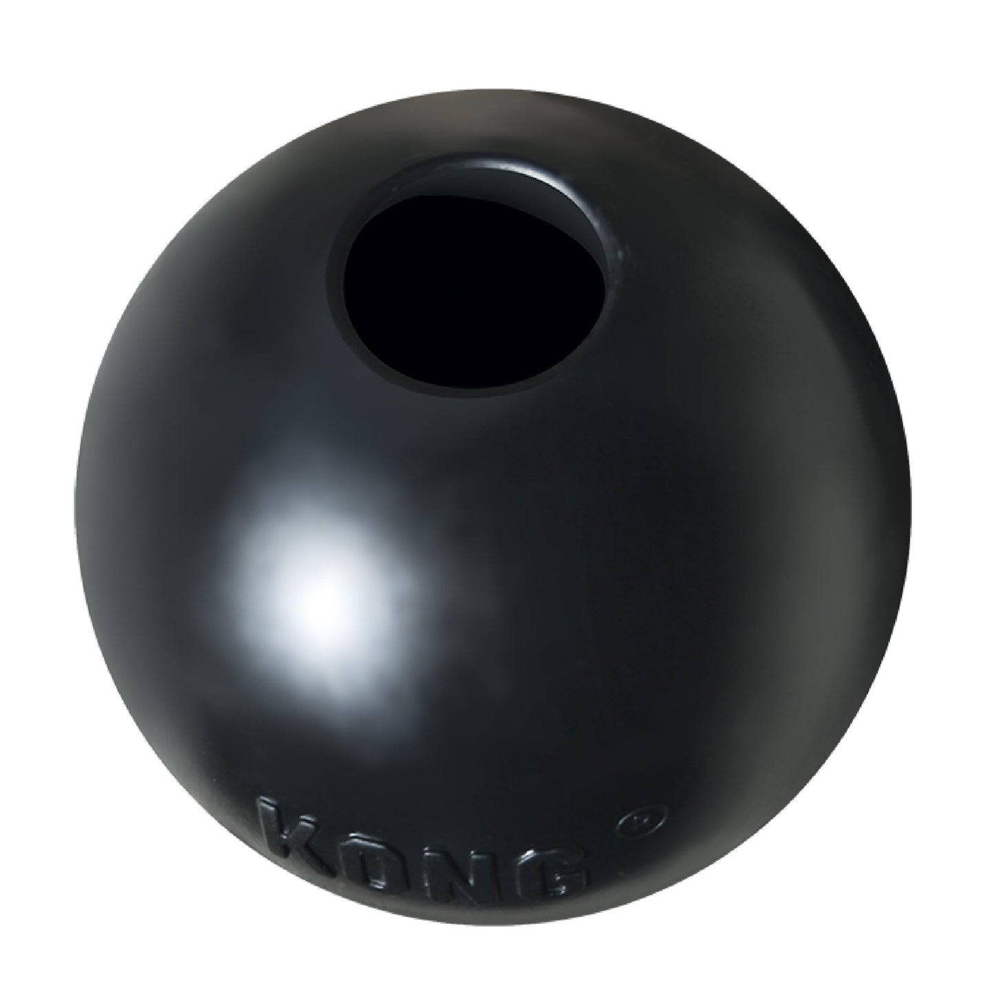 KONG Extreme Ball with Hole - Fetch Toy - Durable Dog Toy for Training, Interactive Playtime & More - Natural Extreme Rubber Ball - Black - for Large/Medium Dogs
