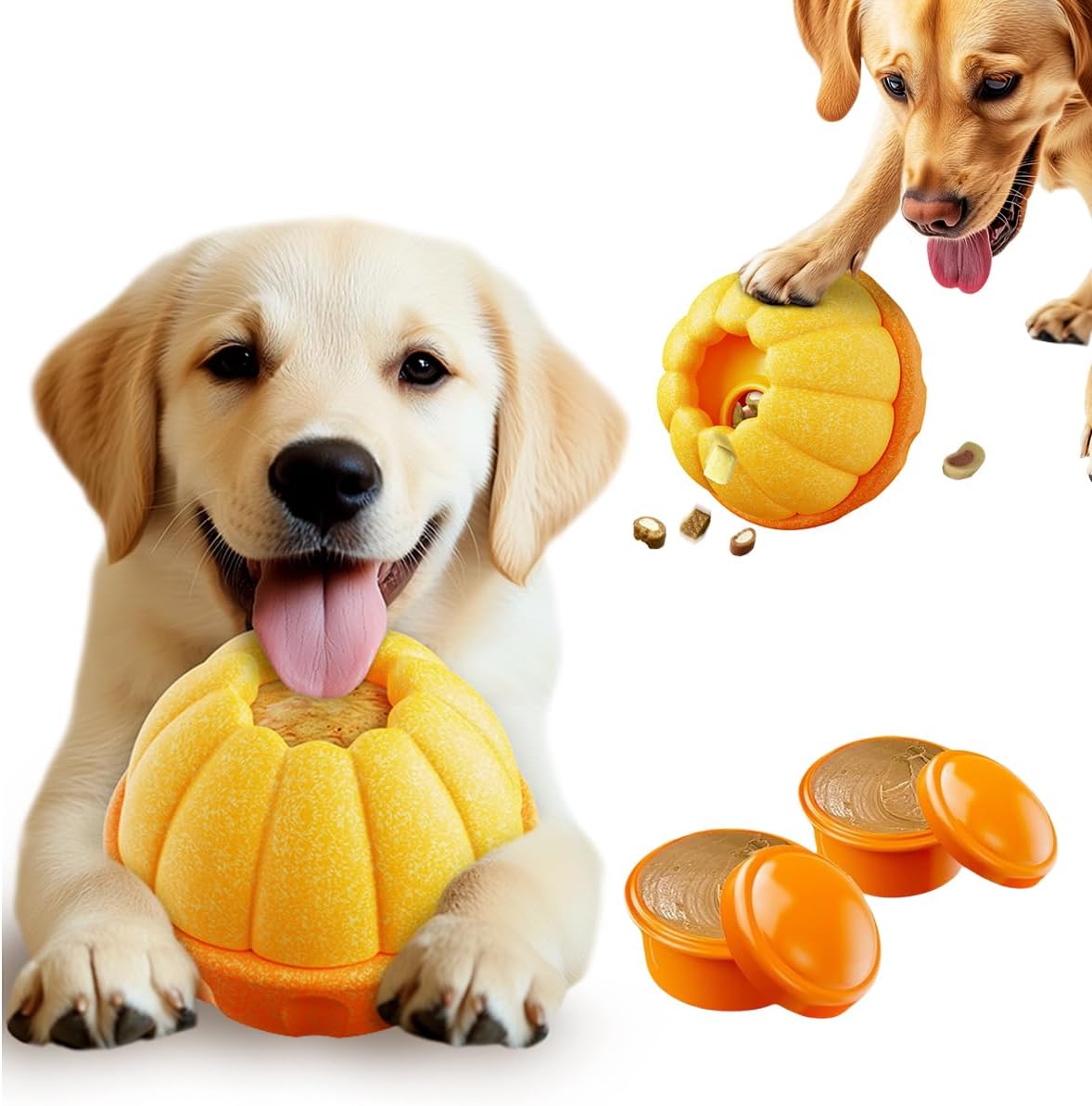 KASGMU Dog Frozen Treat Toy to Keep Busy, Freezable Fillable Puzzle Treat Dispensing Toys, Dog Chew Toys for Aggressive Chewers, Interactive Enrichment Toys to Reduce Anxiety