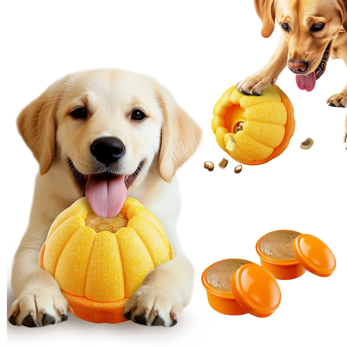 KASGMU Dog Frozen Treat Toy to Keep Busy, Freezable Fillable Puzzle Treat Dispensing Toys, Dog Chew Toys for Aggressive Chewers, Interactive Enrichment Toys to Reduce Anxiety