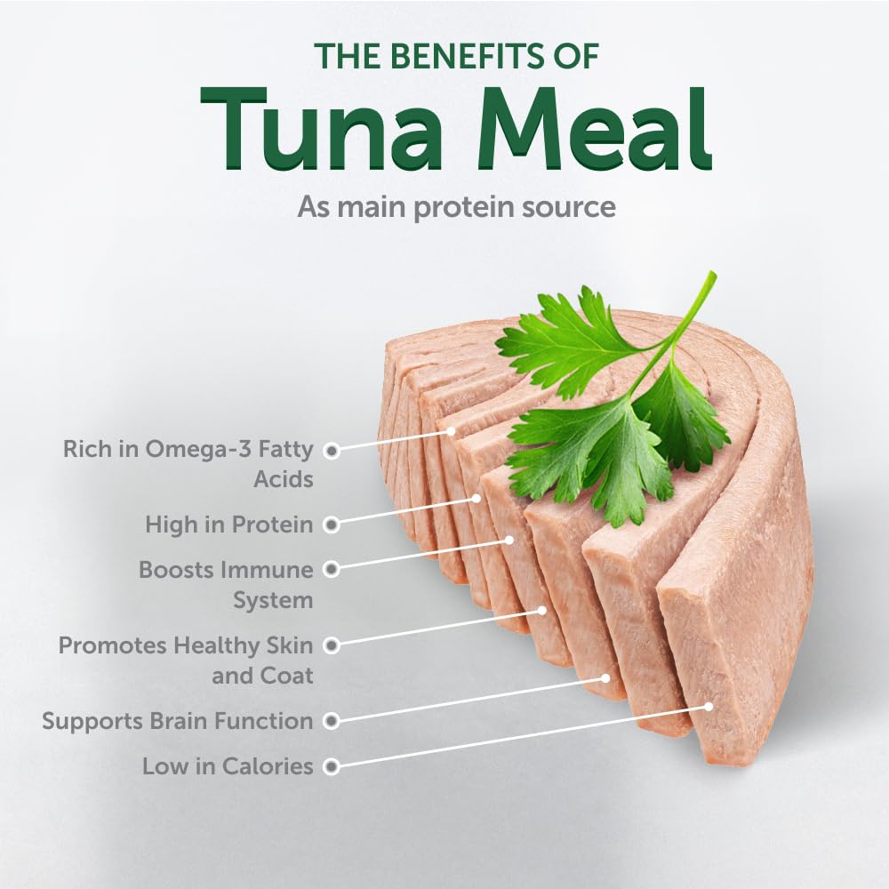 Nature's Protection Wet Dog Food Pouches for Small & Large Breed - High Protein, 24-Pack Soft Dog Food Toppers for Adult Red Fur Dogs (Superior Care - Tuna Fish, 2.46-oz)