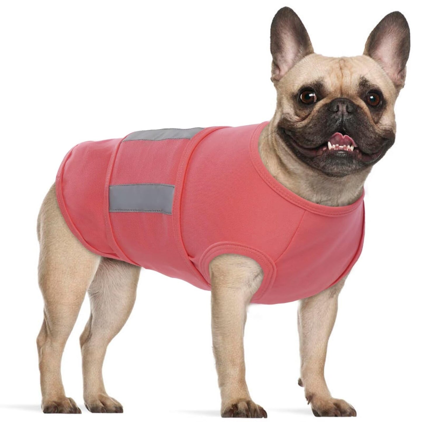 MIGOHI Adjustable Calming Vest for Large Dogs - Anxiety Relief for Thunderstorms, Fireworks, Travel & Separation - Shell Pink, L