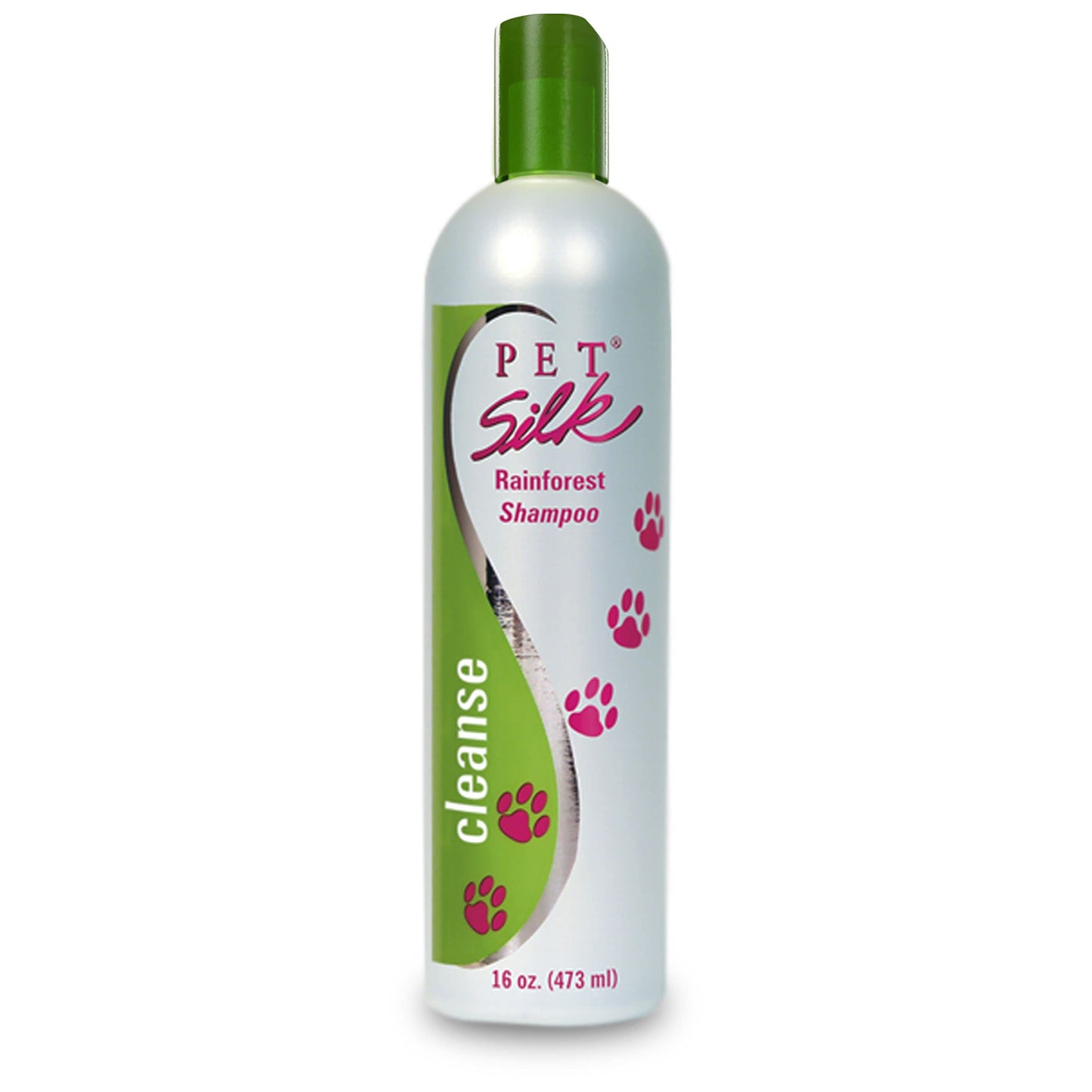 Pet Silk Rainforest Clean Scent Shampoo 16oz, Long-Lasting Fragrance for Your Pet's Coat, Cleanser for Both Dogs and Cats, Infused with Vitamin E, Gentle & Safe for Your Pet's Skin and Coat!