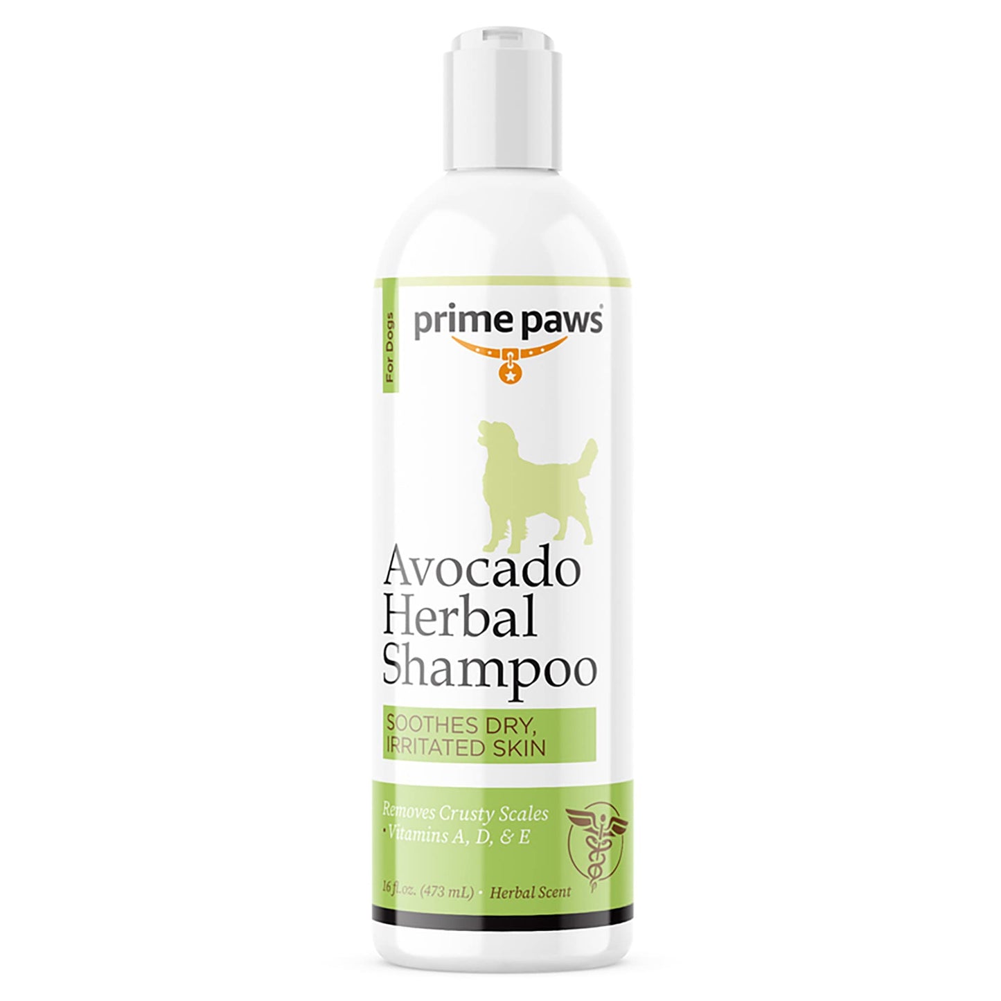 Prime Paws Avocado Herbal Shampoo for Dogs - Nourishing Dog Shampoo for Itchy Skin Helps Reduce Shedding - Address Dandruff & Exfoliate Dry Skin - Moisturizing Formula Soothes Irritated Skin - 16 Oz.