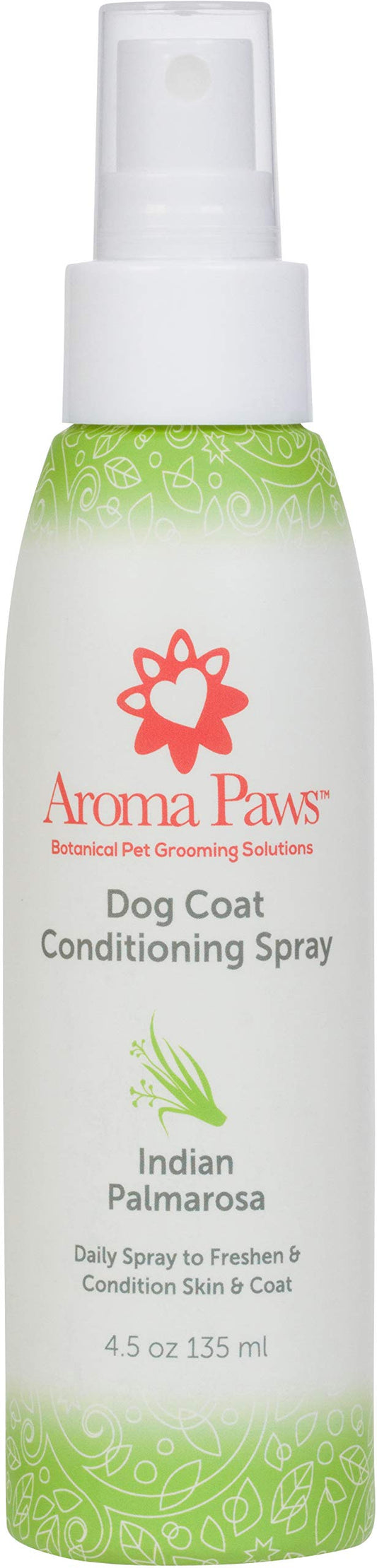 Aroma Paws Scented Dog Coat Spray – Cleansing, Conditioning, Moisturizing – Toxin Free, Healthy Ingredients – Aromatic Grooming Puppy Spray – Loosens Knots, Tangles – 4.5 Oz., Palmarosa
