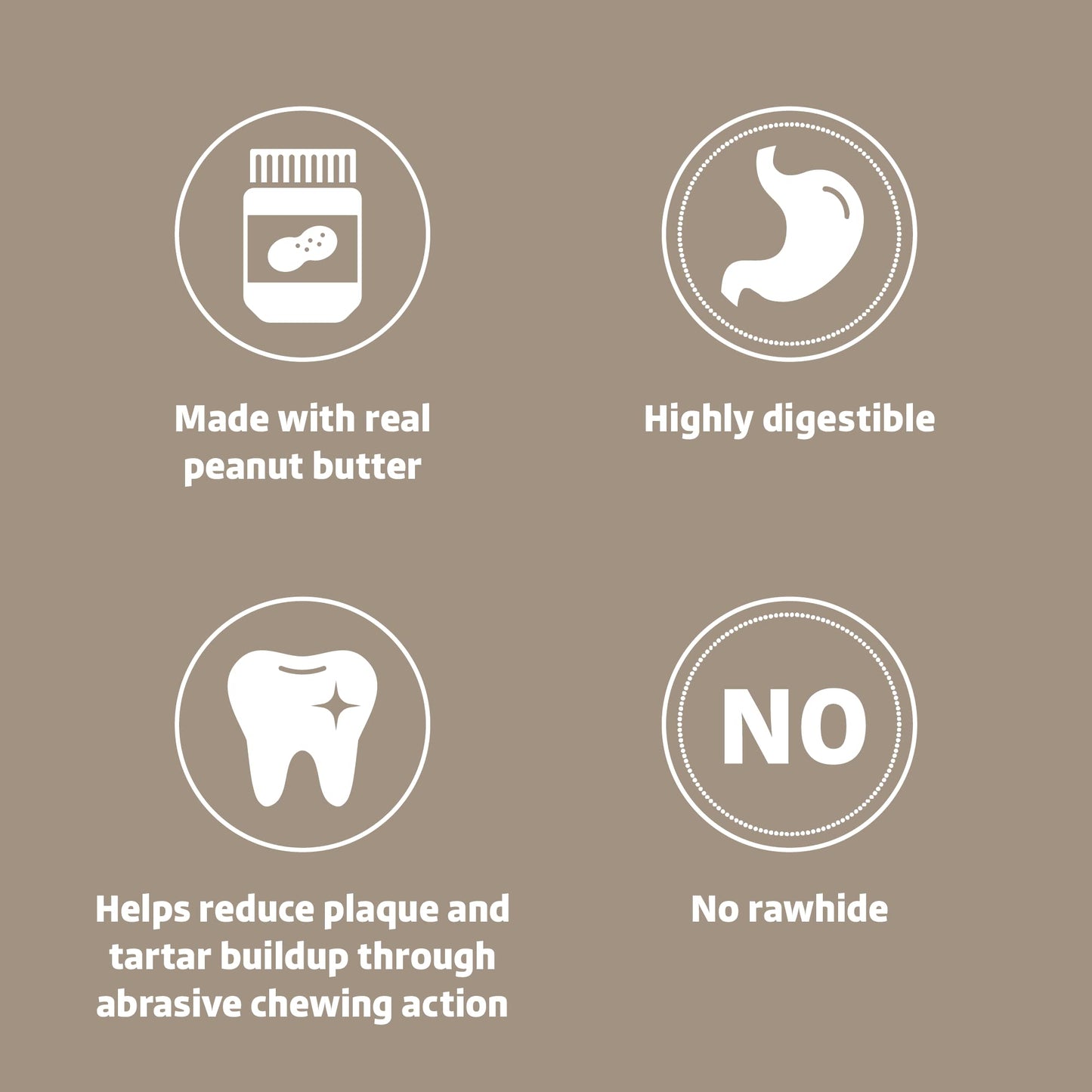 Wonder Bound Peanut Butter Flavor Dog Twist Sticks - 55 Count - Rawhide-Free Dog Treats, Dental Health Chews for Plaque & Tartar Control, Easy to Digest, Long-Lasting