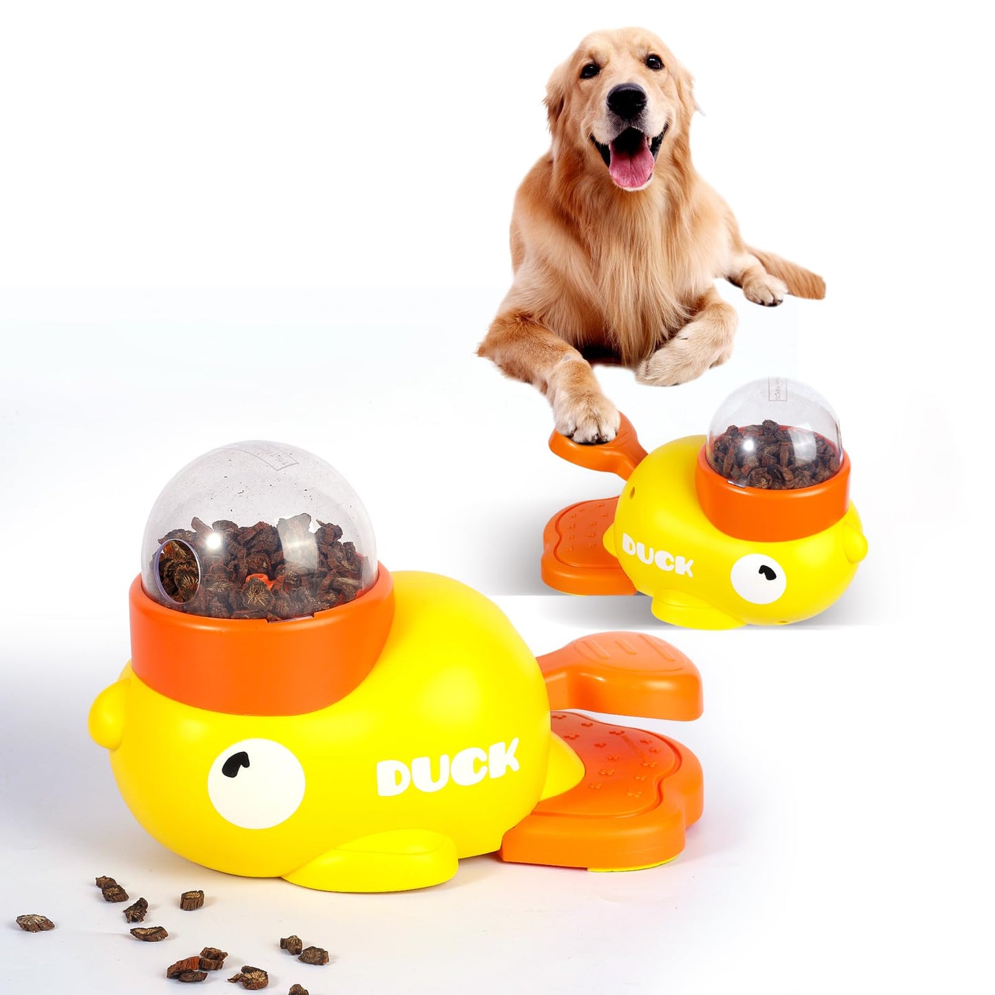 2-in-1 Interactive Dog Puzzle Toy, Slow Feeder, Safe and Durable Dog Food Treat Feeding Dispenser for Dogs and Cats, Promotes IQ Training and Entertainment Reduces Bloating Anti-Gulping