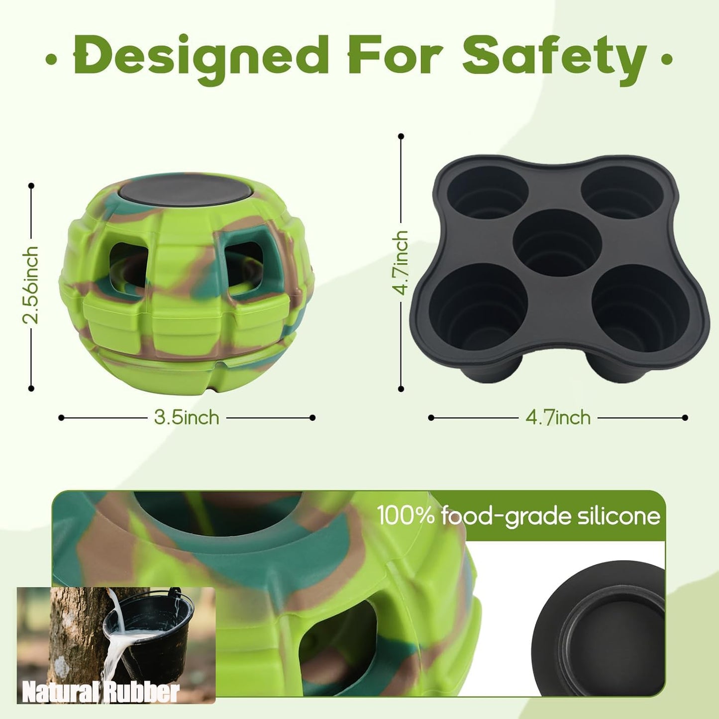 Dog Frozen Treat Toy - Dog Toys to Keep Them Busy, 4 in 1 Interactive Puzzle Chew Toy with Treat Dispensing, Freezable Fillable, Safe Chew-Resistant Design for Anxiety Relief and Cognitive Enrichment
