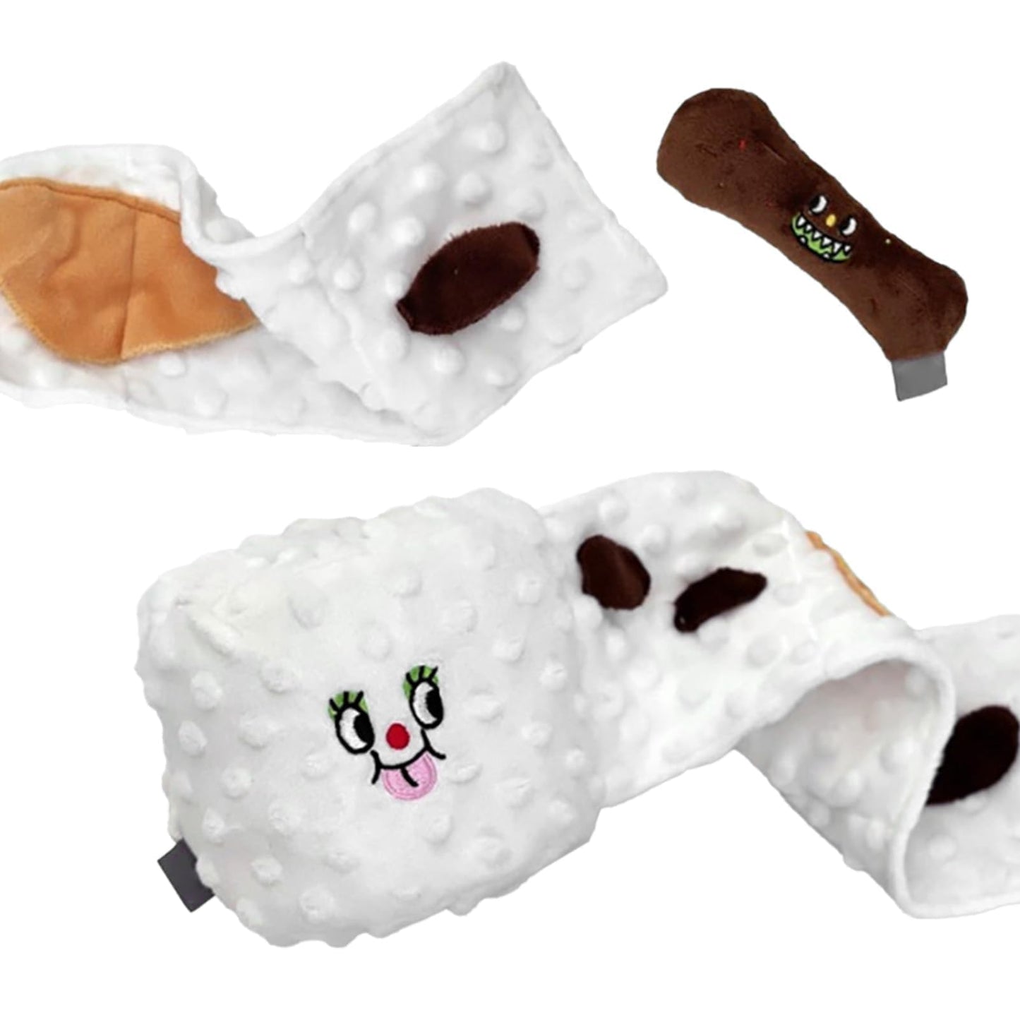 Cyrank Dog Snuffle Toy, Toilet Paper Dog Puzzle, Hide & Seek, Slow Feeder, Mental Stimulation, Medium Dogs