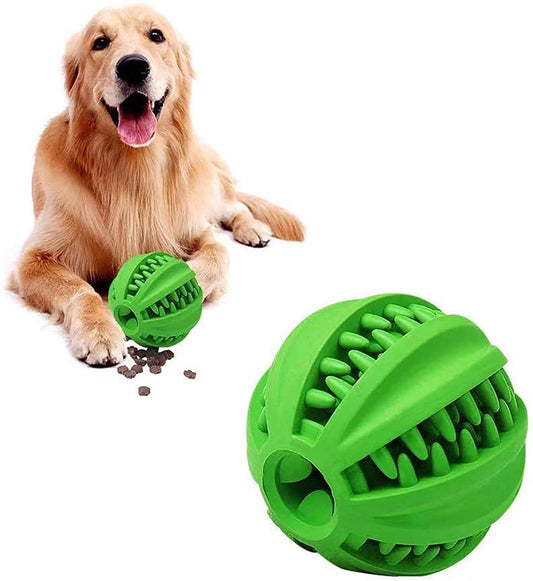 ONTWOPETS Dog Ball Toy - Interactive Dog Enrichment, Mental Stimulation Treat Embedding Rubber Ball Reduce Boredom (3 inches)