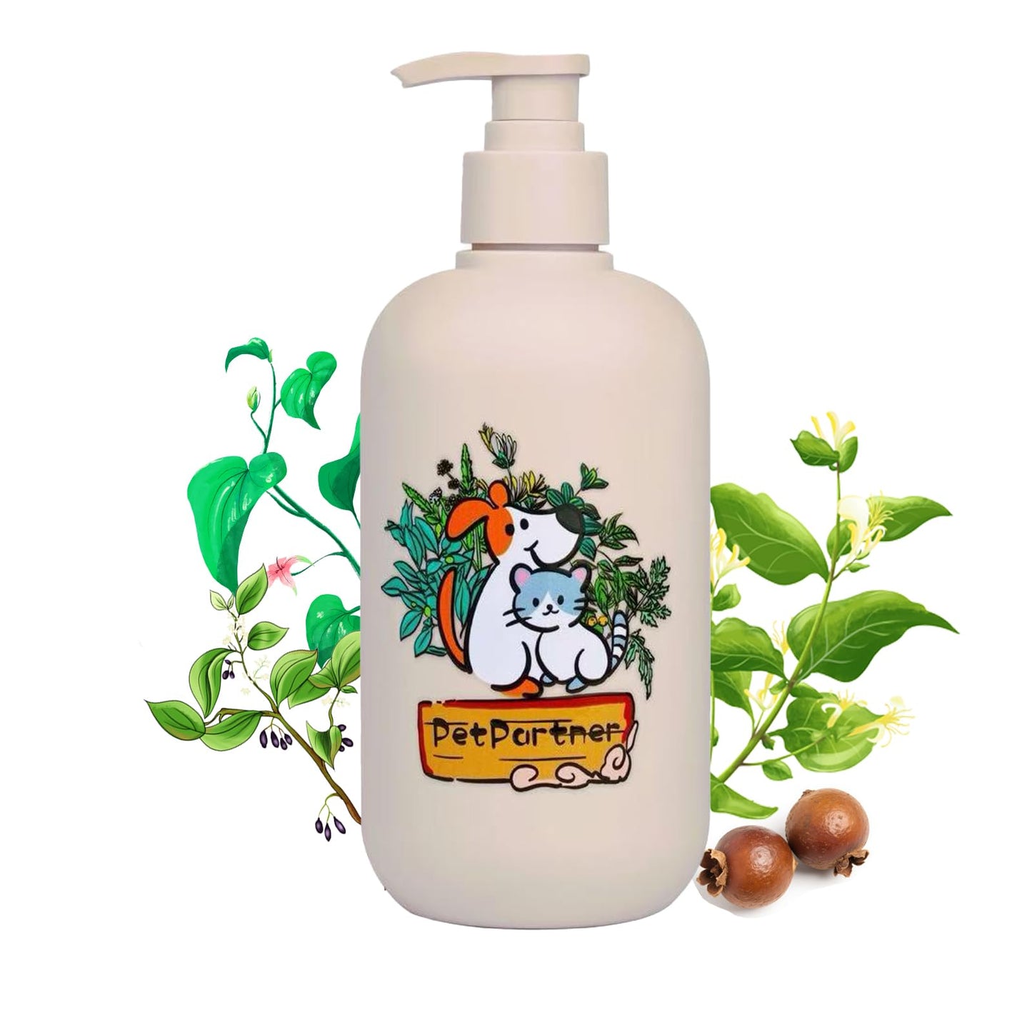 Cat and Dog Shampoo Conditioner, Hypoallergenic Medicated Puppy Shampoo，Veterinary Formula Dog Shampoo for Allergies and itching，Itchy Skin Relief for Smelly Dogs, Natural Sensitive Skin Care