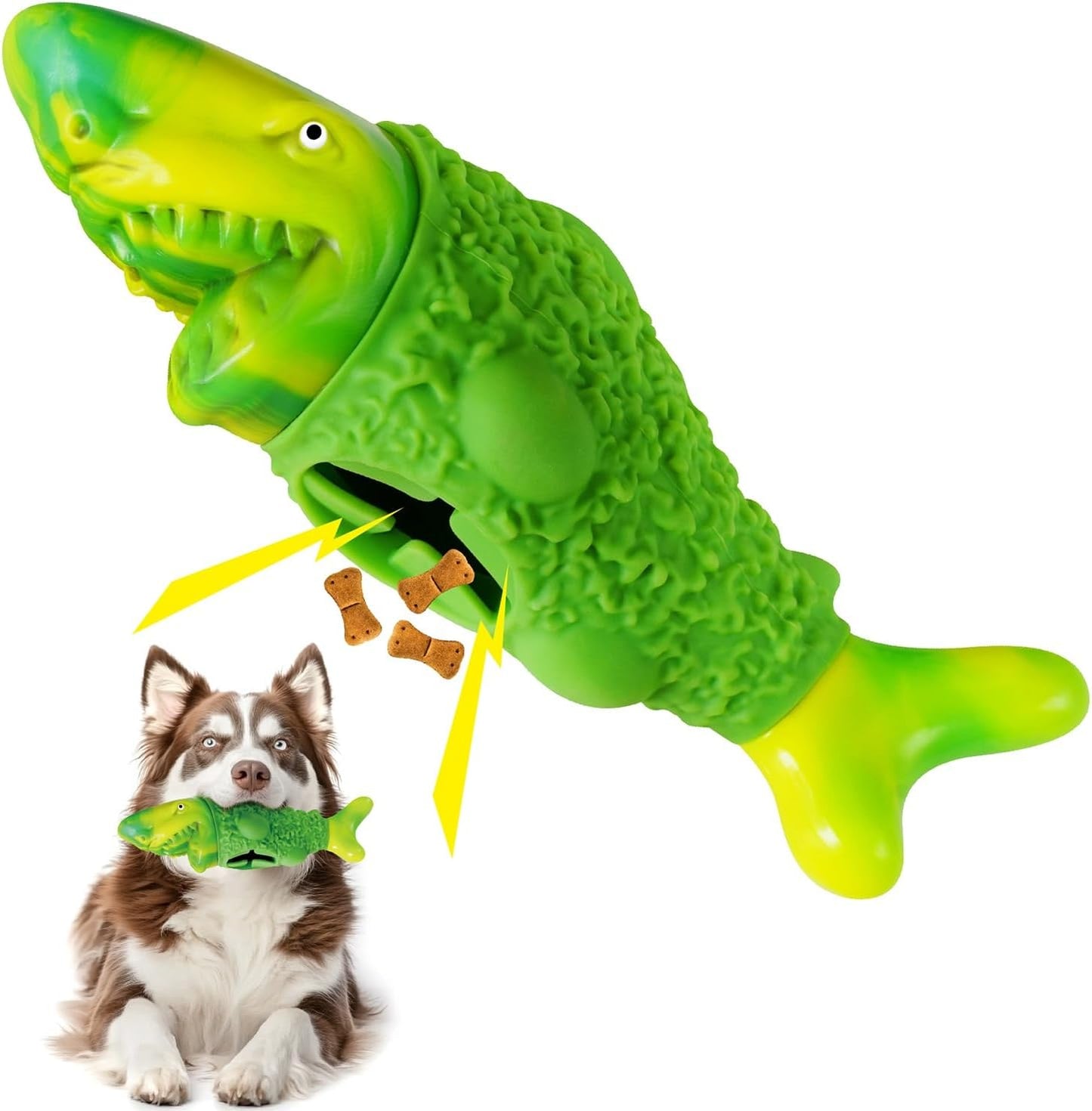 Zimoric Tough Dog Chew Toys for Aggressive Chewers, Interactive Treat Dispensing Dog Toy, Durable Dog Toys for Medium & Large Dogs - Great for Boredom