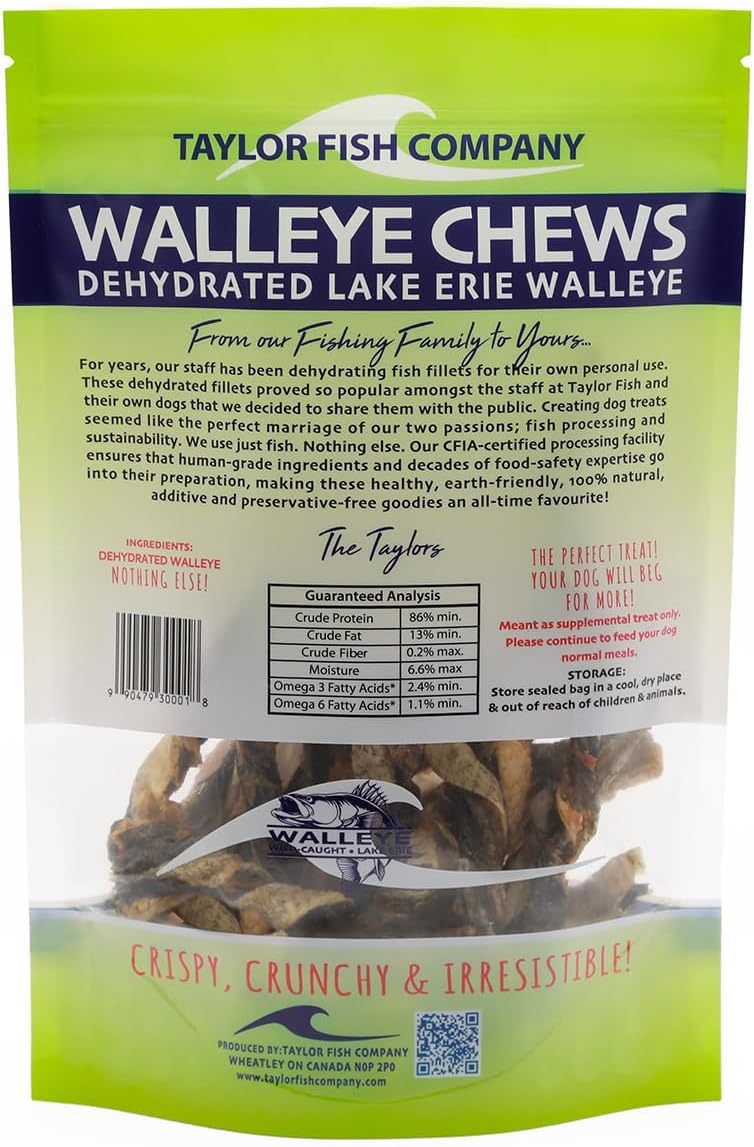 Fish Dog Treats for Small, Medium, Large Dogs | One-Ingredient Natural Organic Dog Training Treats | Human-Grade, High-Protein, Low-Fat, Omega 3, Grain-free | Satisfy Urge to Chew (1LB/16oz Bag)