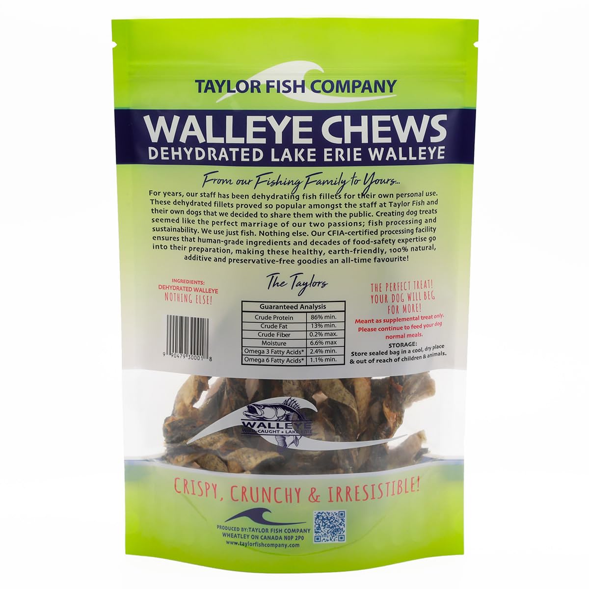 Fish Dog Treats for Small, Medium, Large Dogs | One-Ingredient Natural Organic Dog Training Treats | Human-Grade, High-Protein, Low-Fat, Omega 3, Grain-free | Satisfy Urge to Chew (1LB/16oz Bag)