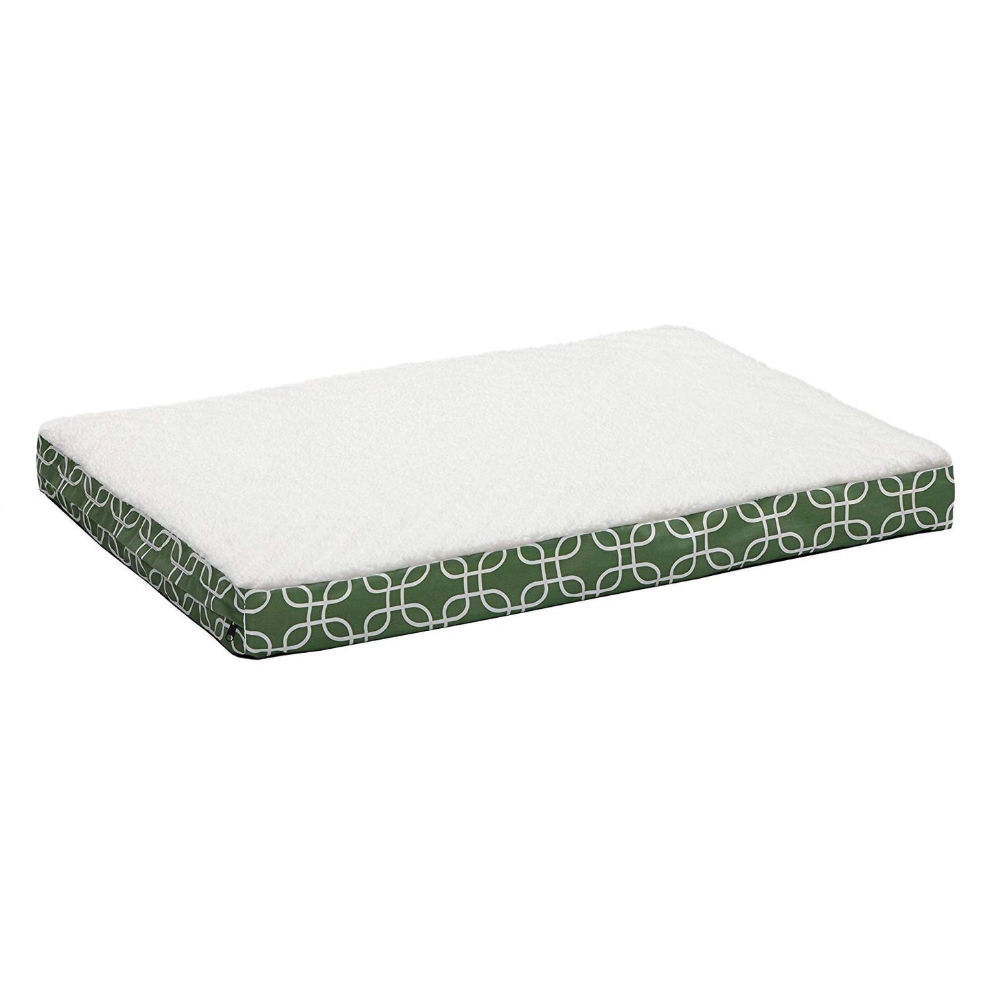 MidWest Homes for Pets Orthopedic Dog Bed w/Removable Dog Bed Cover ft. Teflon Fabric Protector, Large Dog Breed, 30 x 40 Inch, Green/White Geometric Pattern