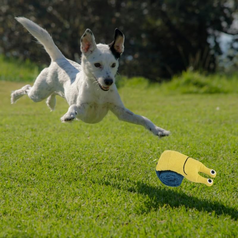 Purfur Interactive Dog Puzzle Toy, Treat Dispensing Plush Toy, Snuffle Enrichment Game for Small Medium Large Dogs (Yellow)