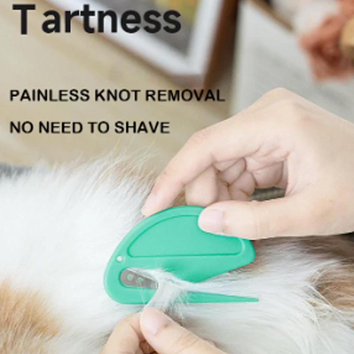 Pet Grooming Kit - Deshedding Brush and De-Knotting Combs for Cats, Dogs, Puppies, and Kittens