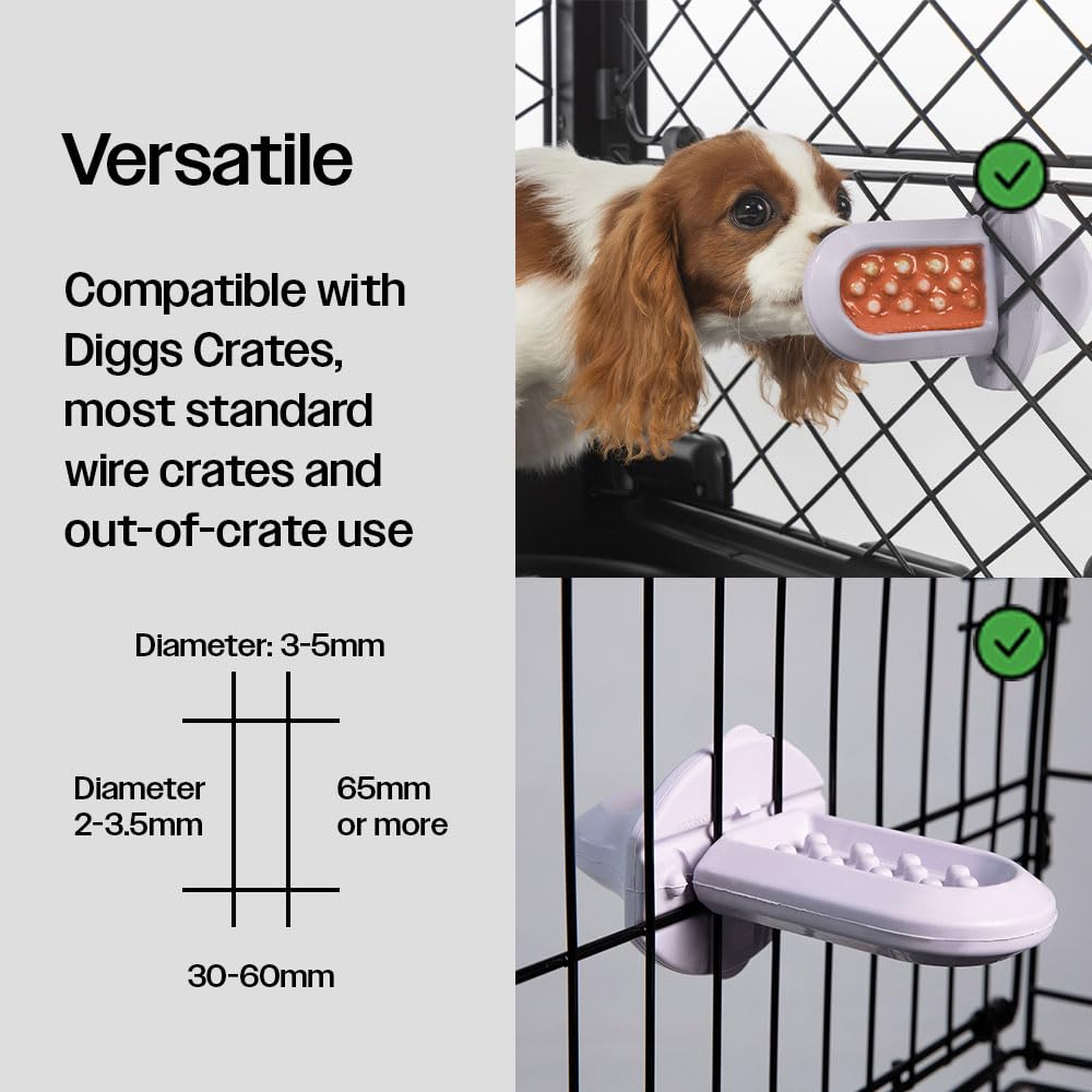 Diggs Groov Crate Training Aid for Puppies and Nervous Dogs – Calming Lick Mat for Crate Training & Separation – Puppy Enrichment Toy with Freezer Shell – BPA-Free – (Turquoise)