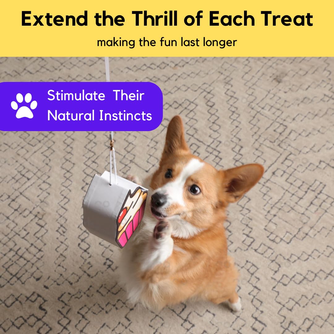 Dog Pinata Treat Dispensing Toys - Pet Puzzle Treat Dispenser Toy for Dogs Mental Stimulation - Small Pinata for Pets to Keep Them Busy with Treats - Pets Enrichment Games for Dog Birthday and Play