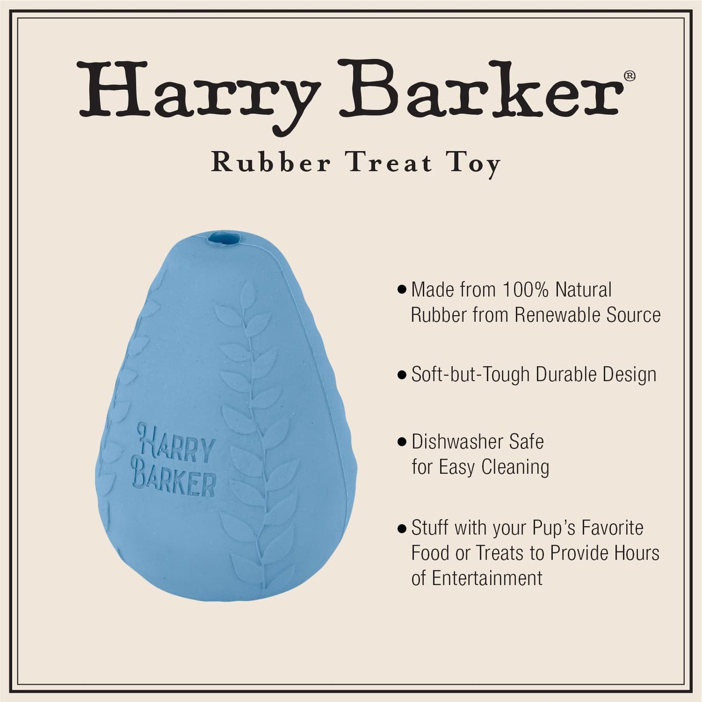 Harry Barker Durable Rubber Treater Toy - Medium