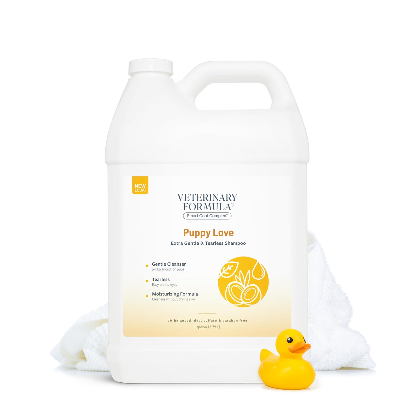 Veterinary Formula Smart Coat Complex Puppy Love Extra Gentle Tearless Shampoo, 128 Fl oz / 1 Gallon – for Pups Over 6 Weeks – with Fresh Scent, Long-Lasting Clean – Won't Dry Out Delicate Skin