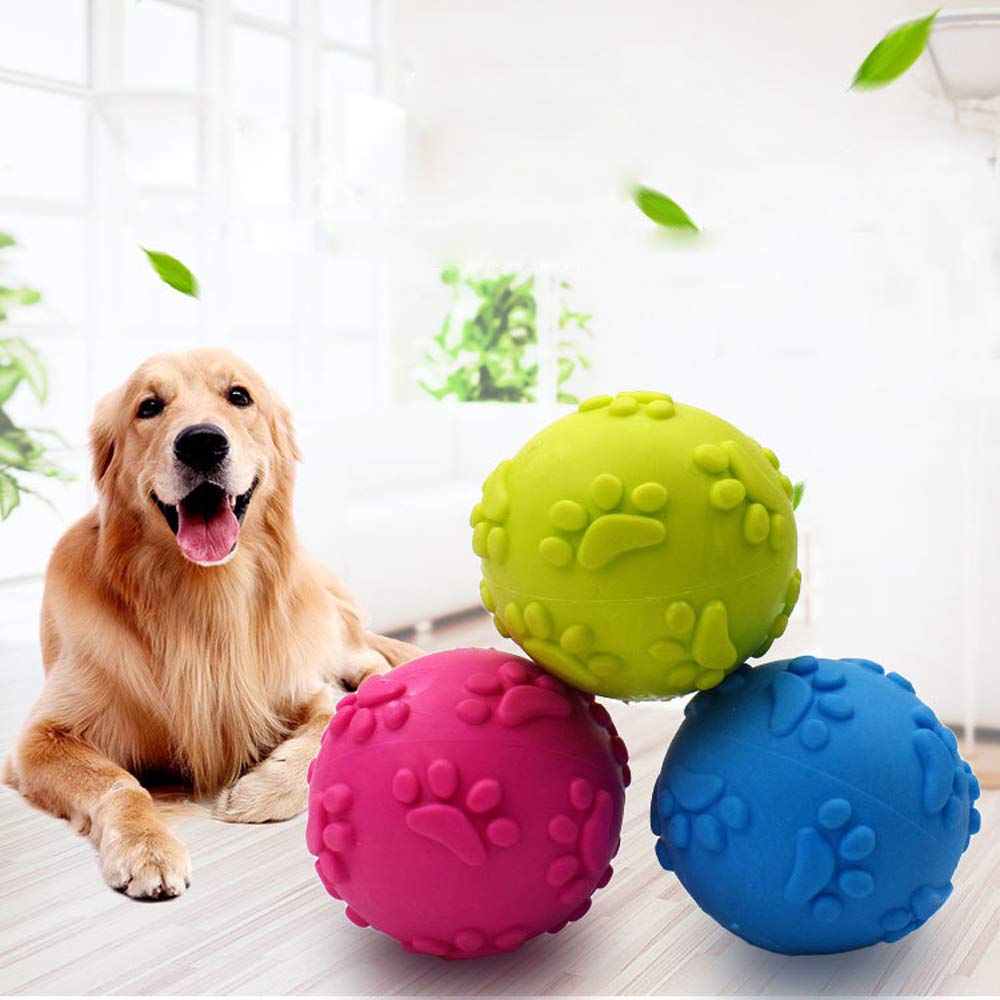 Nlmskzzy Dog Toys ，Dog Balls for Small Medium Large Dogs Squeaky Toy Balls 3 Pcs