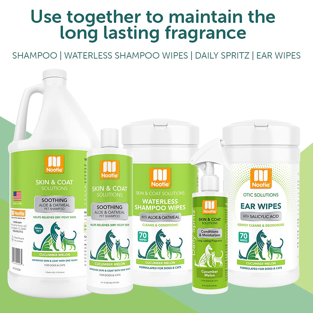Nootie - Oatmeal Pet Shampoo for Sensitive Skin - Revitalizes Dry Skin & Coat - Natural Ingredients - Gentle Shampoo - Cleans & Conditions