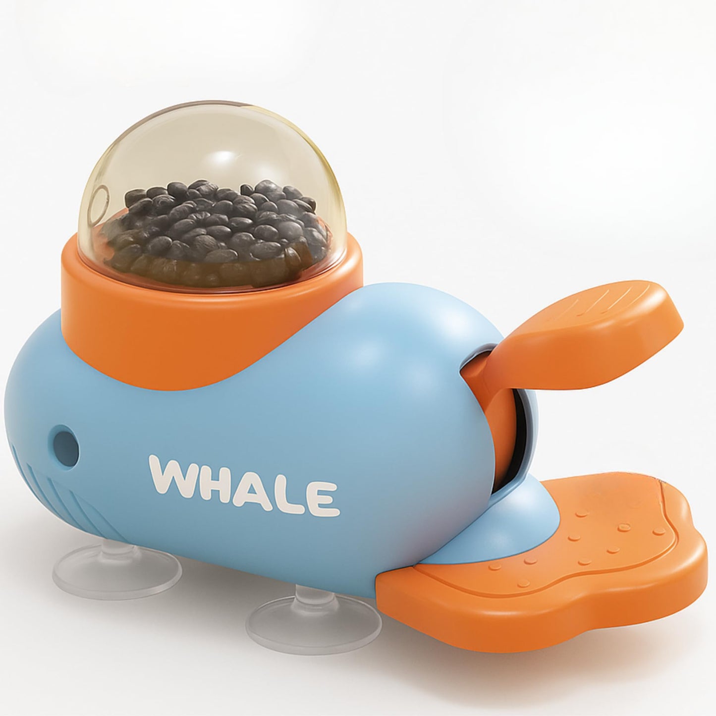 Slow Feeder Dog Balls Puzzles for Smart Dogs Interactive Dog Toy Whale-Shaped Treat Dispenser for Small & Medium Dogs, Durable Non-Toxic Food-Grade Design + Suction Cups
