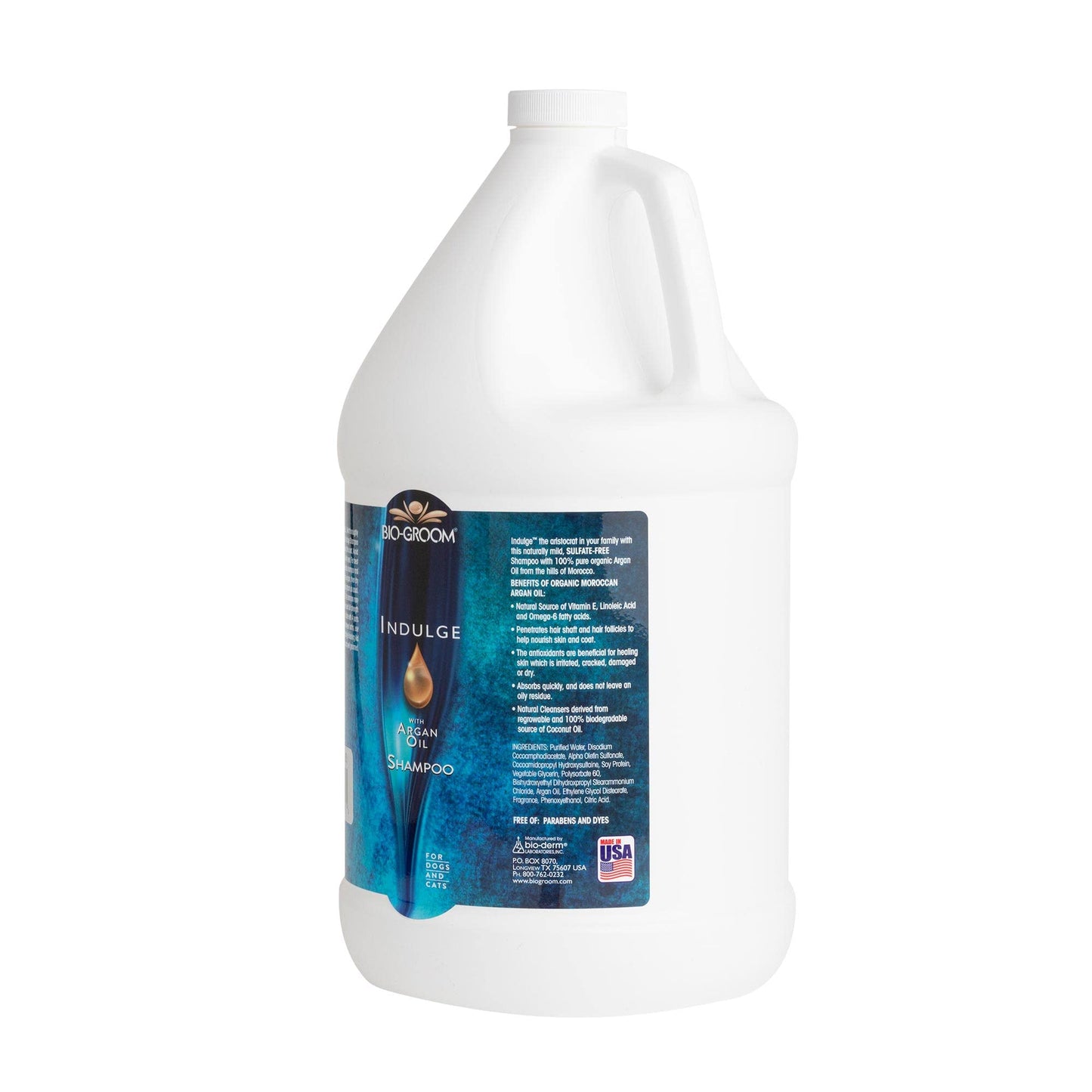 Bio-Groom Indulge Argan Oil Dog Shampoo – Deshedding Dog Bathing Supplies, Puppy Wash, Cat & Dog Grooming Supplies for Sensitive Skin, Cruelty-Free, Made in USA, Dog Products – 1 Gallon