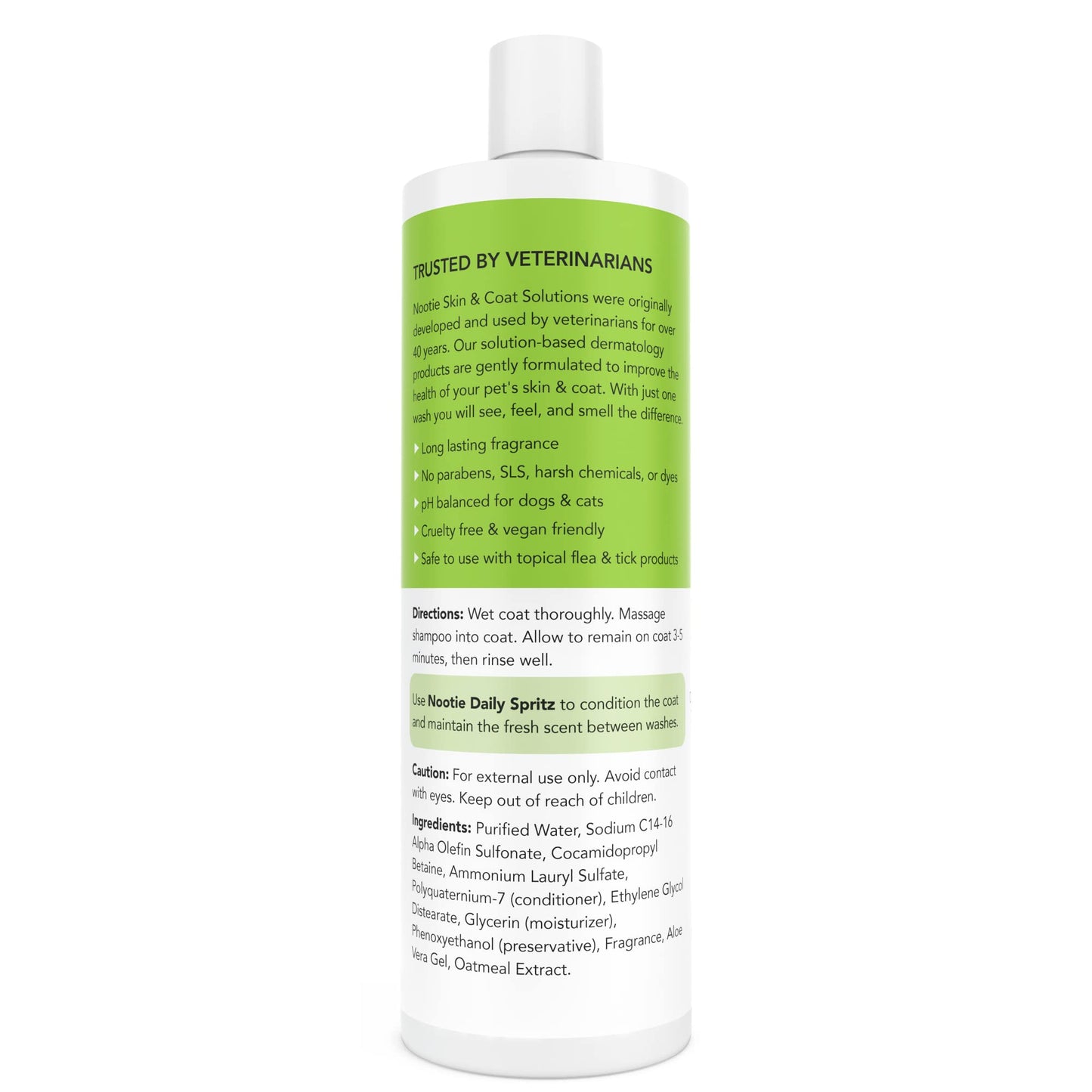 Nootie - Oatmeal Pet Shampoo for Sensitive Skin - Revitalizes Dry Skin & Coat - Natural Ingredients - Gentle Shampoo - Cleans & Conditions