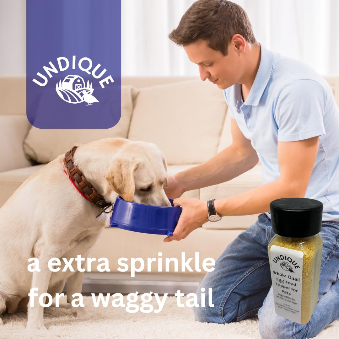 Undique Quailicious Boost Pet Food Enhancer - Healthy Dog Food Topper with Whole Quail Eggs - Pet Health Supplements for Energy, Immune Function, Shiny Coat & Skin - Omega-3 & Omega-6 Rich