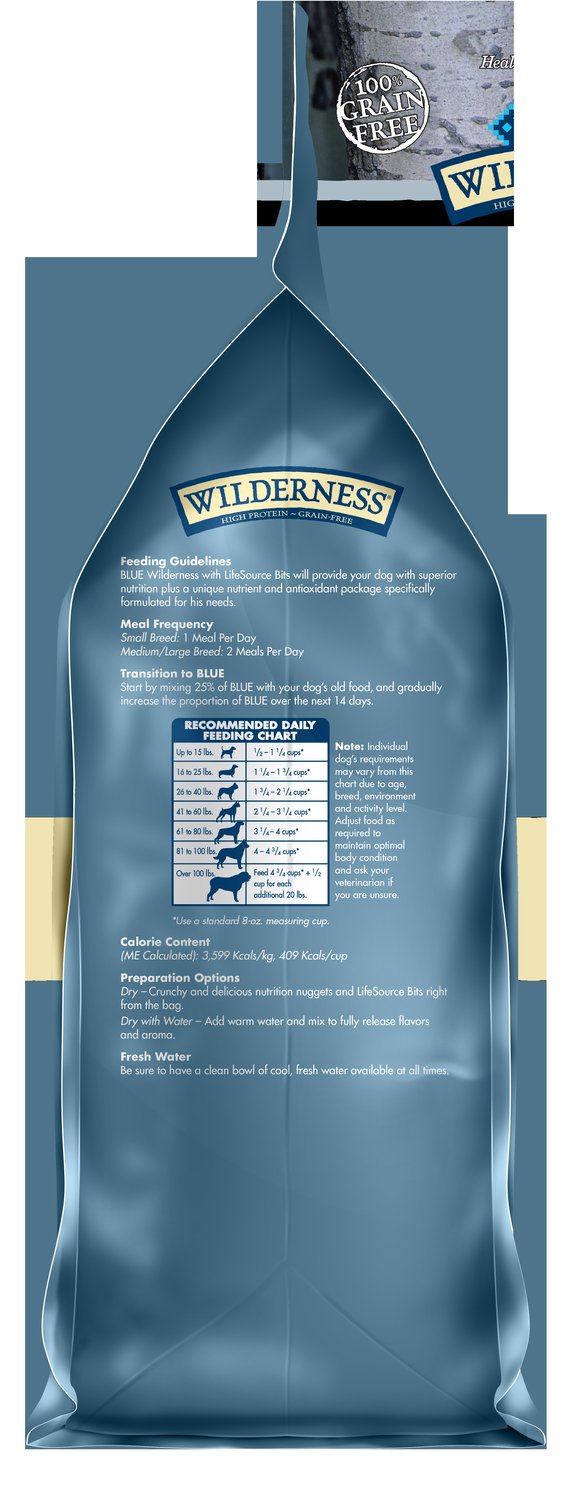 Blue Buffalo Wilderness Adult High-Protein Dry Dog Food with Real Chicken, Grain-Free, Made in the USA with Natural Ingredients, Chicken, 4.5-lb Bag