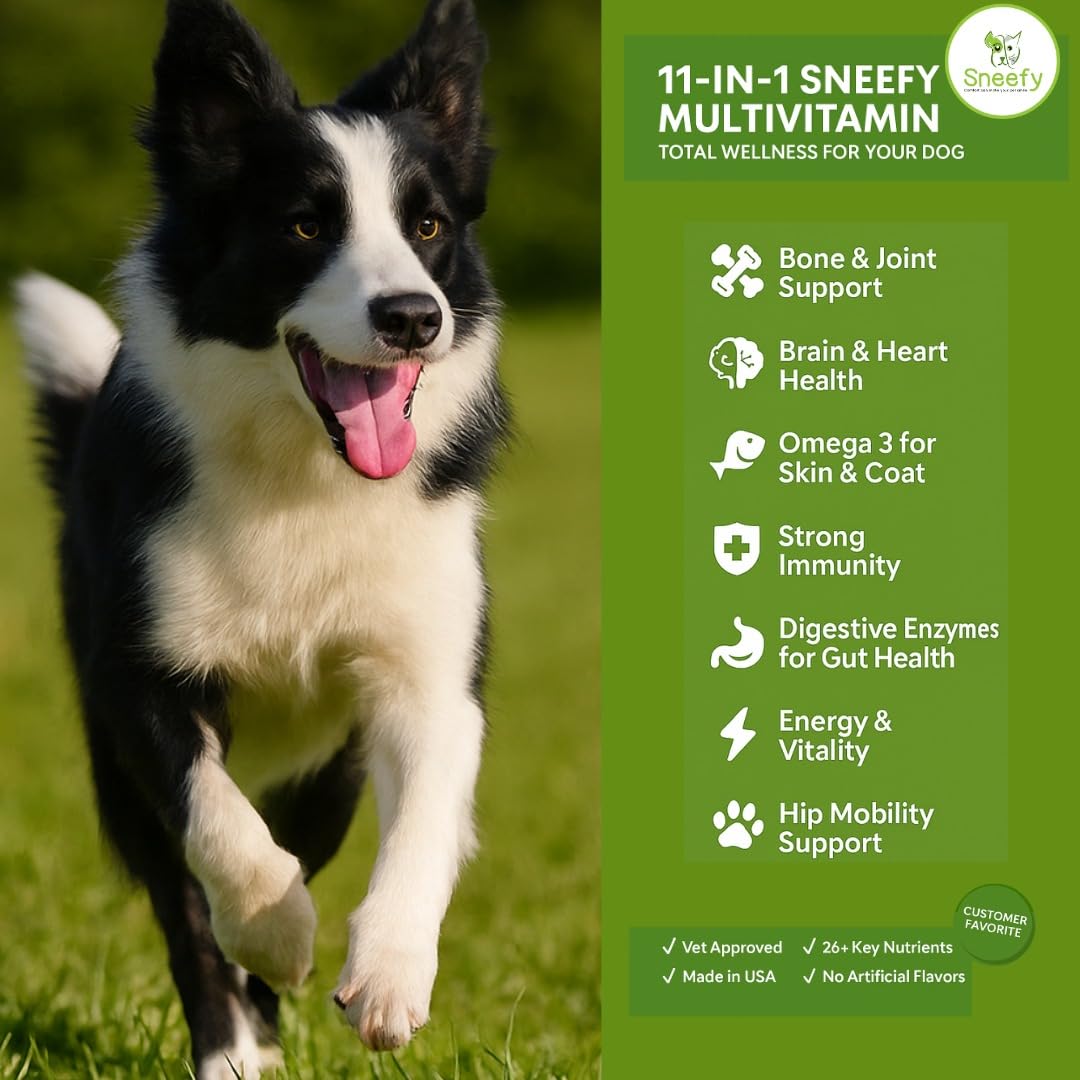 11 in 1 Multivitamin probiotic, Glucosamine,chondrotine for Dogs – Hip Soft & Joint Support Chews with MSM, Canine Joint Pain Relief Health LID Treats for All Breeds & Sizes 120 Count