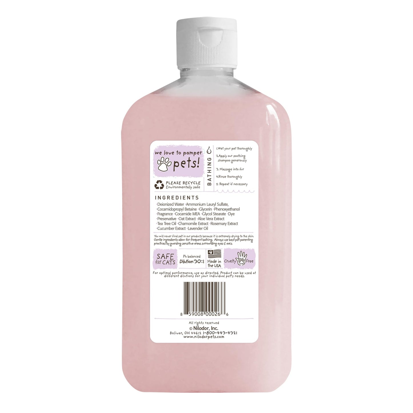 Bobbi Panter Soothing Dog Shampoo, Heals & Soothes Irritated Skin, Lavender Scent - 30:1 Concentrated Formula, Made in The USA, Trusted by Professional Groomers, 14 oz.