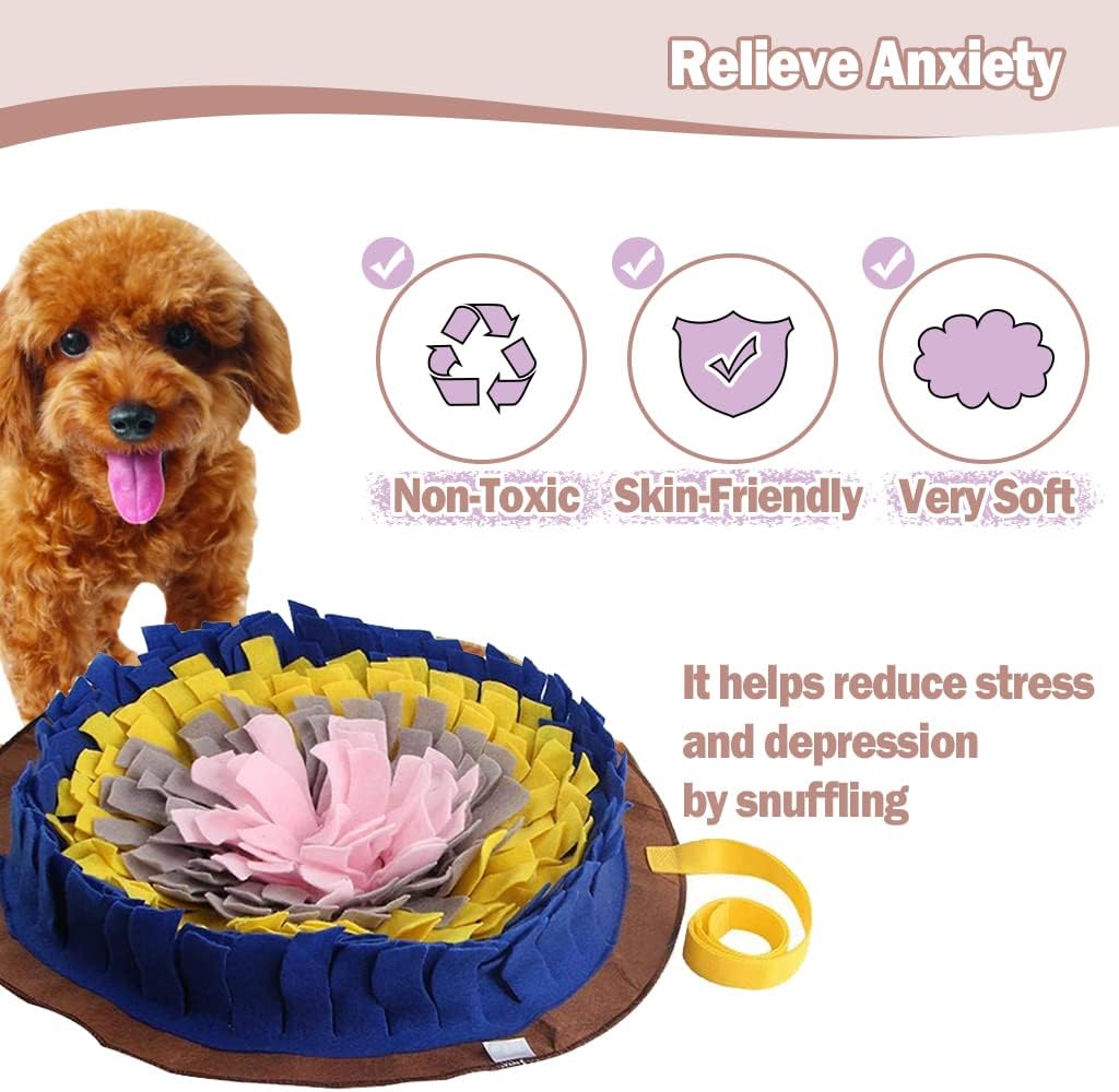 IFOYO Snuffle Mat for Small Dogs, Non Slip Dog Training Pad and Feeding Mat, Scented Activity Blanket for Foraging Skills, Anxiety Relief