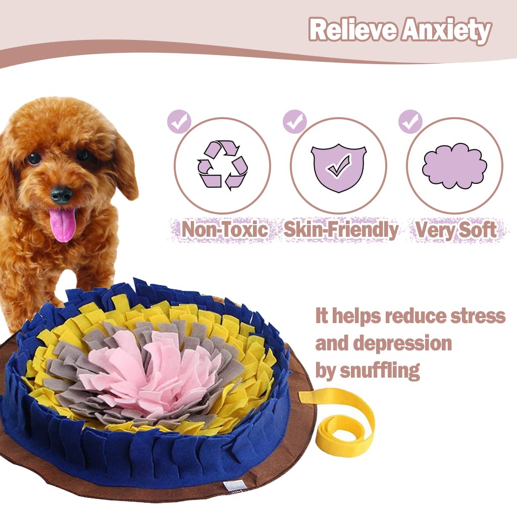 IFOYO Snuffle Mat for Small Dogs, Non Slip Dog Training Pad and Feeding Mat, Scented Activity Blanket for Foraging Skills, Anxiety Relief